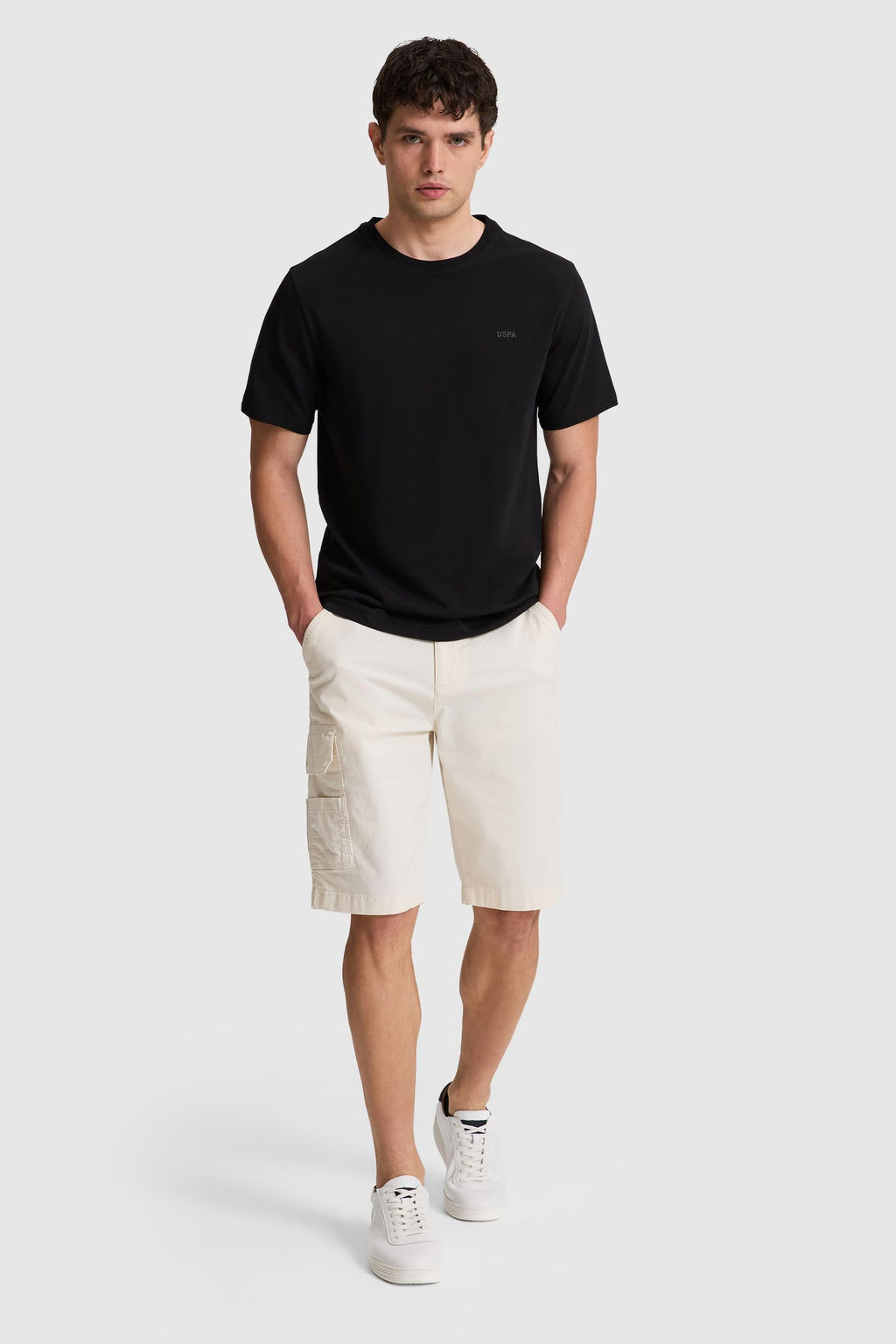 Erkek Siyah Regular Fit Polo Yaka Basic Ti__rt