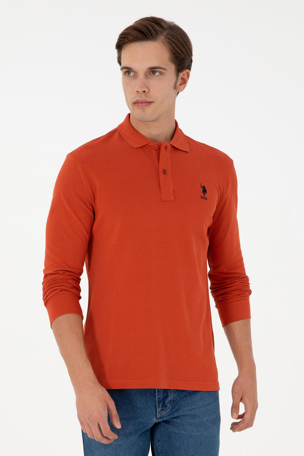Erkek Kiremit Basic Sweatshirt