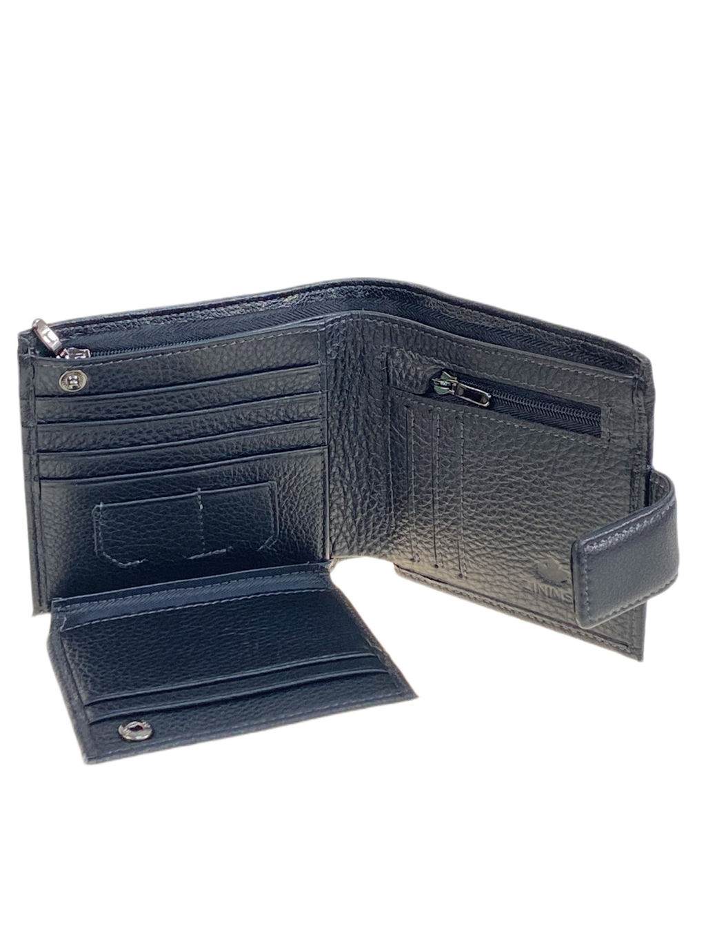 Портмоне мужское из натуральной кожи , цвет черный - Greta фото 2