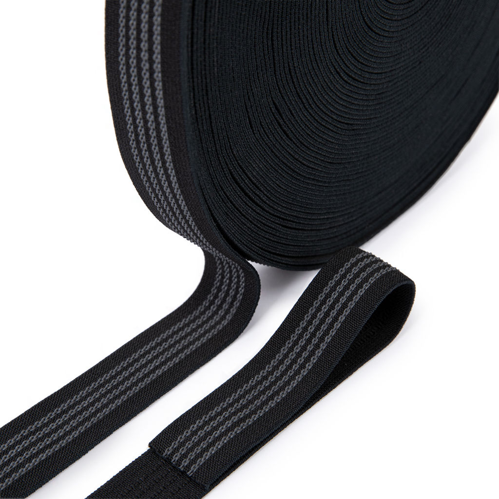 Лента эластичная 25 мм  1 мм 16с3895 (р. 9404 ) 20 м тканая черный