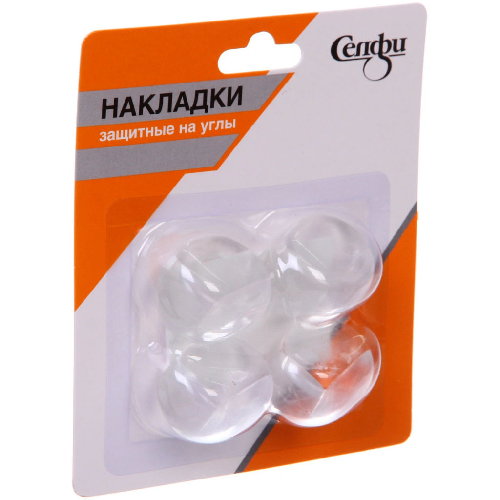 Цена за 12 шт. Накладки защитные на углы 36*30*23 мм, 4 шт, закругленные Селфи