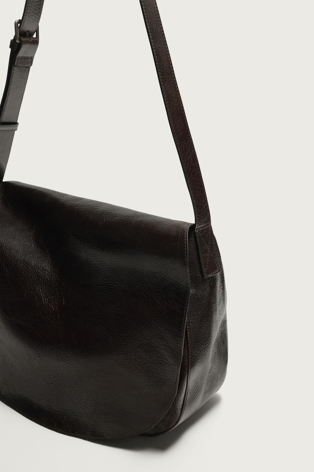 BOLSO HOMBRO PIEL / Marr?n - Zara фото 5