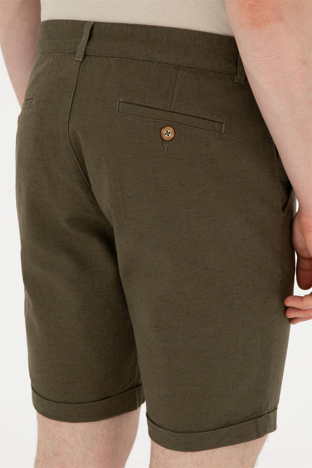 Мужские тканые шорты цвета хаки Неожиданная скидка в корзине - U.s. polo assn фото 6