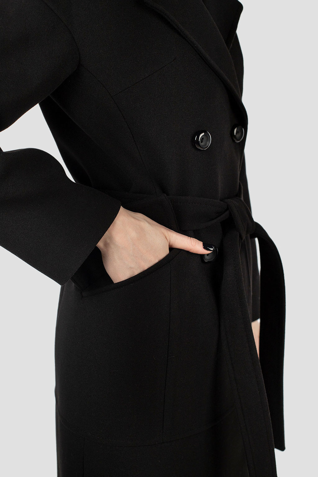 Пальто женское демисезонное (пояс) - El podio фото 9