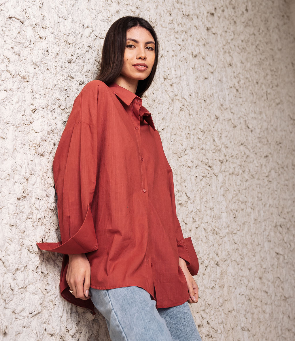 Рубашка #ОБШ1458, лососевый - Dommod фото 6