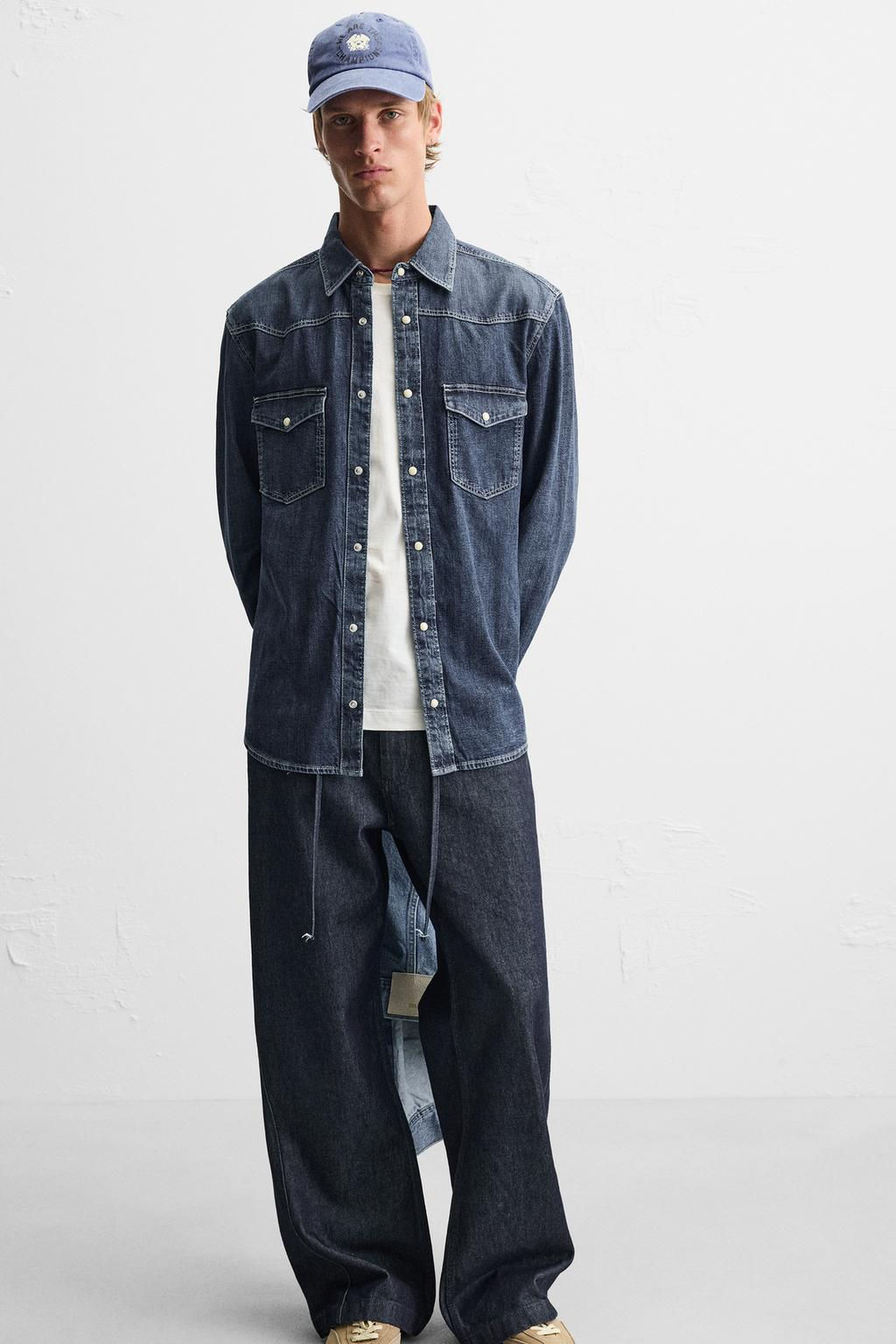 WESTERN DENIM SHIRT WITH POCKETS - Zara фото 5