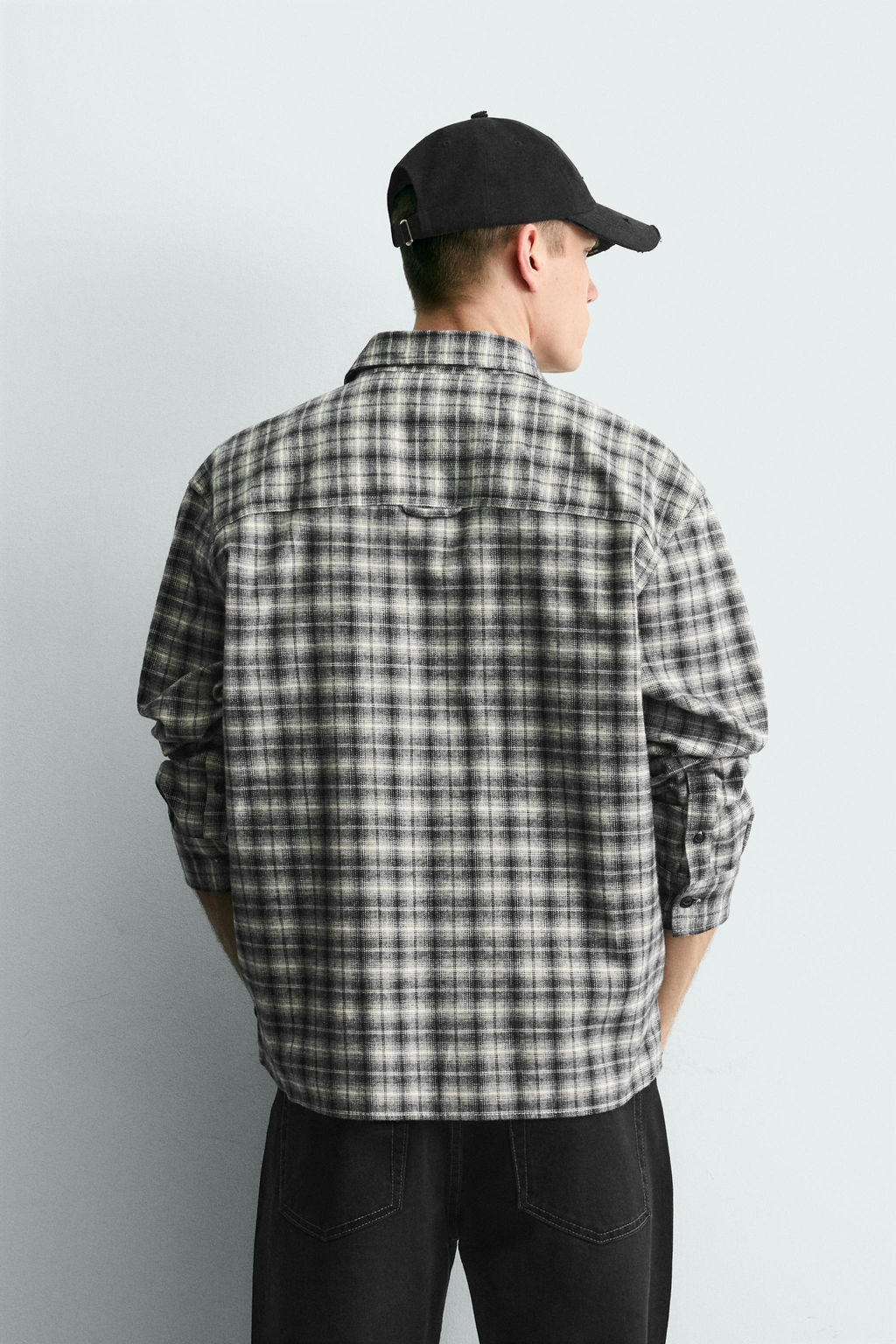 EMBROIDERED CHECK FLANNEL SHIRT - Zara фото 11