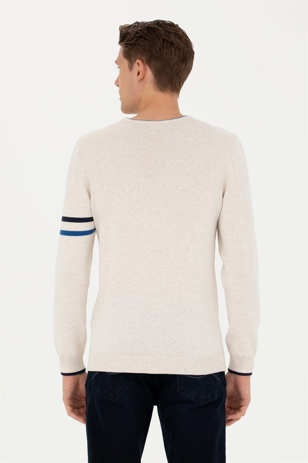 Мужской свитер из каменного меланжа - U.s. polo assn фото 5