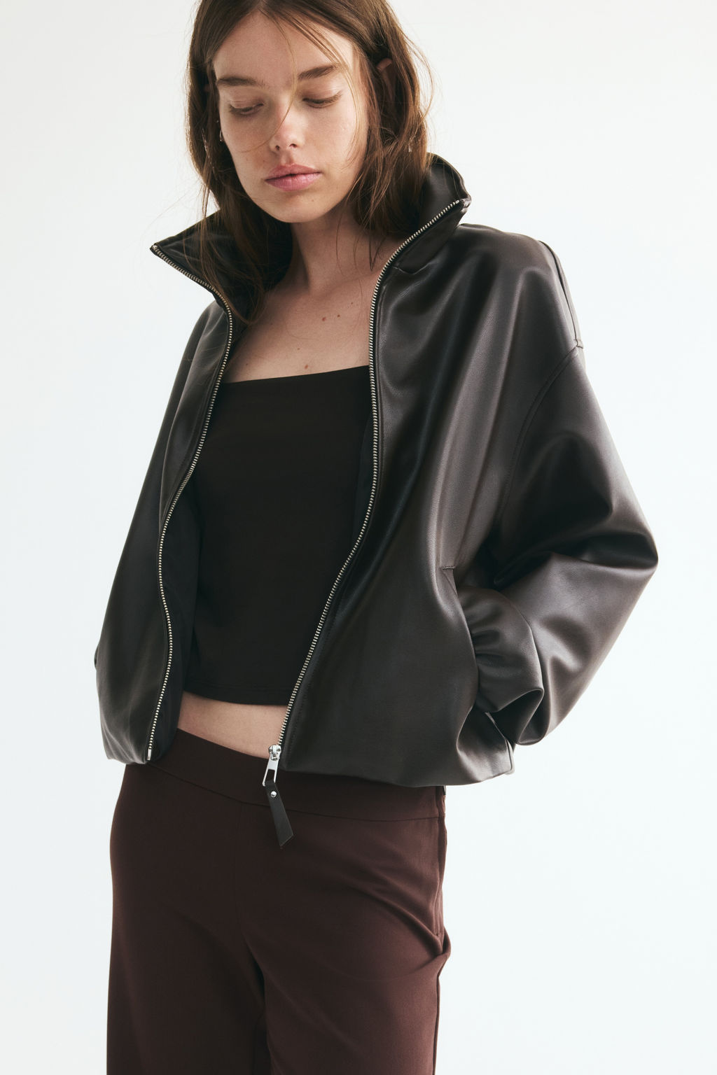 Low-waisted twill trousers - H&m фото 3