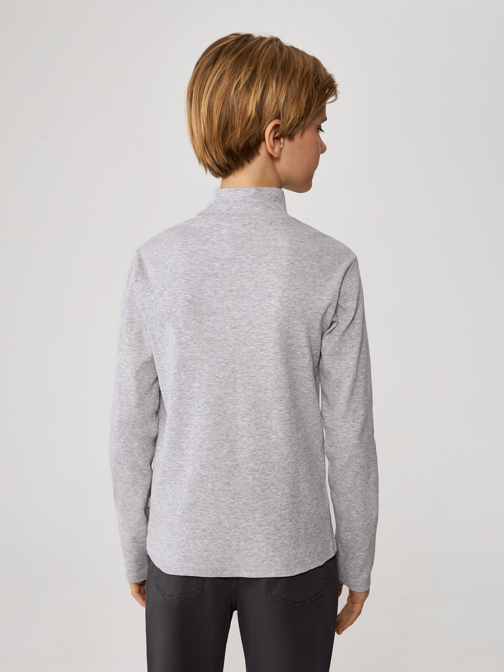 ACOOLA / Джемпер детский для мальчиков Riley серый меланж  фото 2