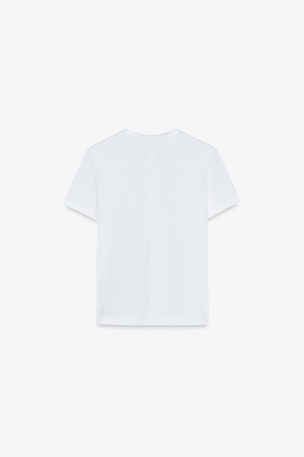 T-SHIRT WITH BACK SEAM - Zara фото 7
