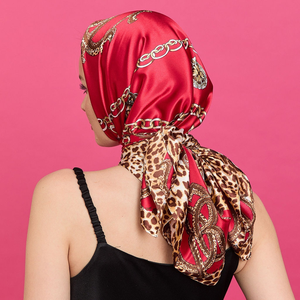 Платок Леопард 90х90 см - Мастерская ПОКРОВ фото 4