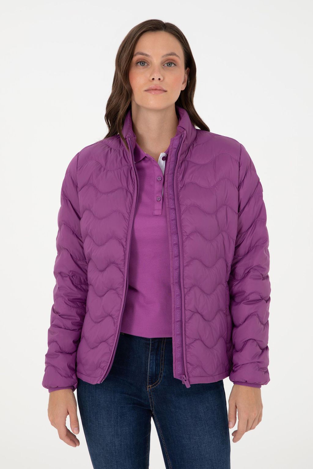 Женское фиолетовое пальто Неожиданная скидка в корзине - U.s. polo assn фото 3