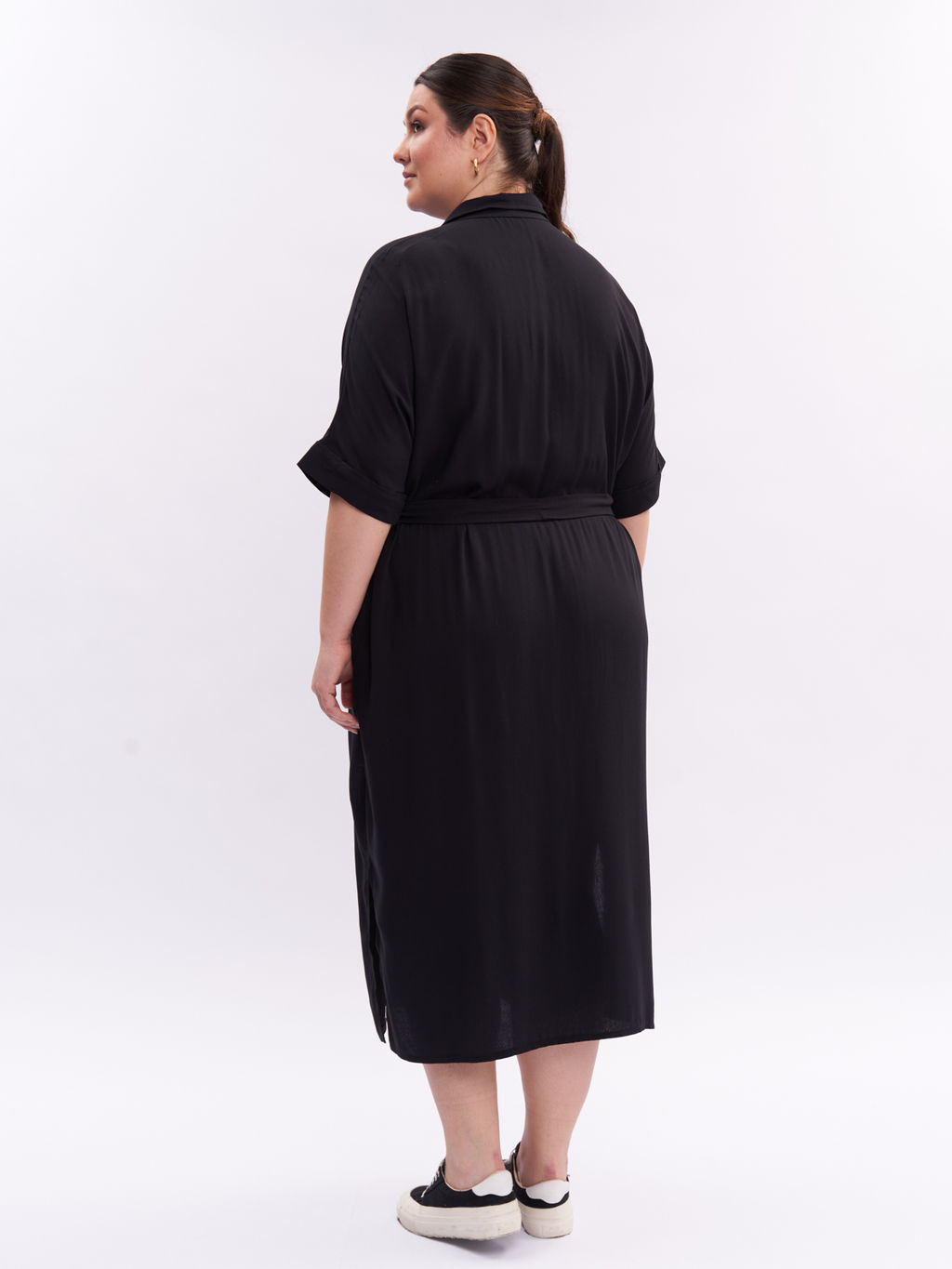 Платье-рубашка PP46048BLK01