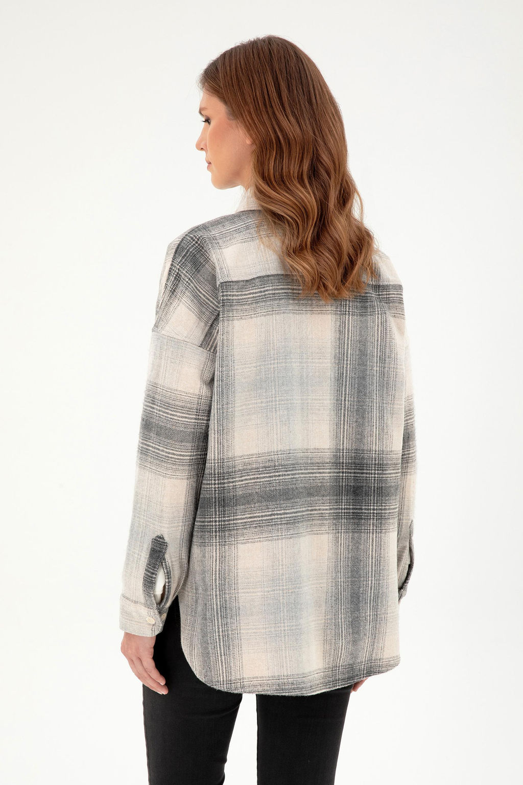 Женская серая рубашка с длинным рукавом Неожиданная скидка в корзине - U.s. polo assn фото 5