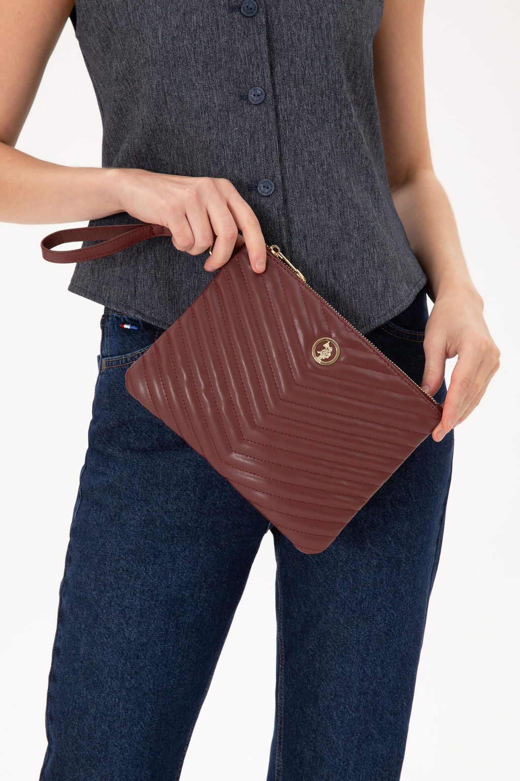 Женская бордовая сумочка Неожиданная скидка в корзине - U.s. polo assn фото 2