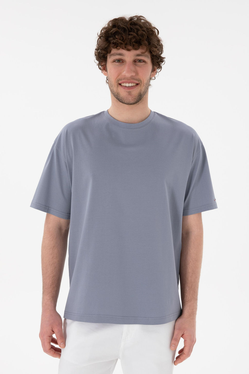 Erkek Comfort Fit Bisiklet Yaka Mavi Merserize Basic Ti__rt Sepette S_rpriz _ndirim - U.s. polo assn фото 2