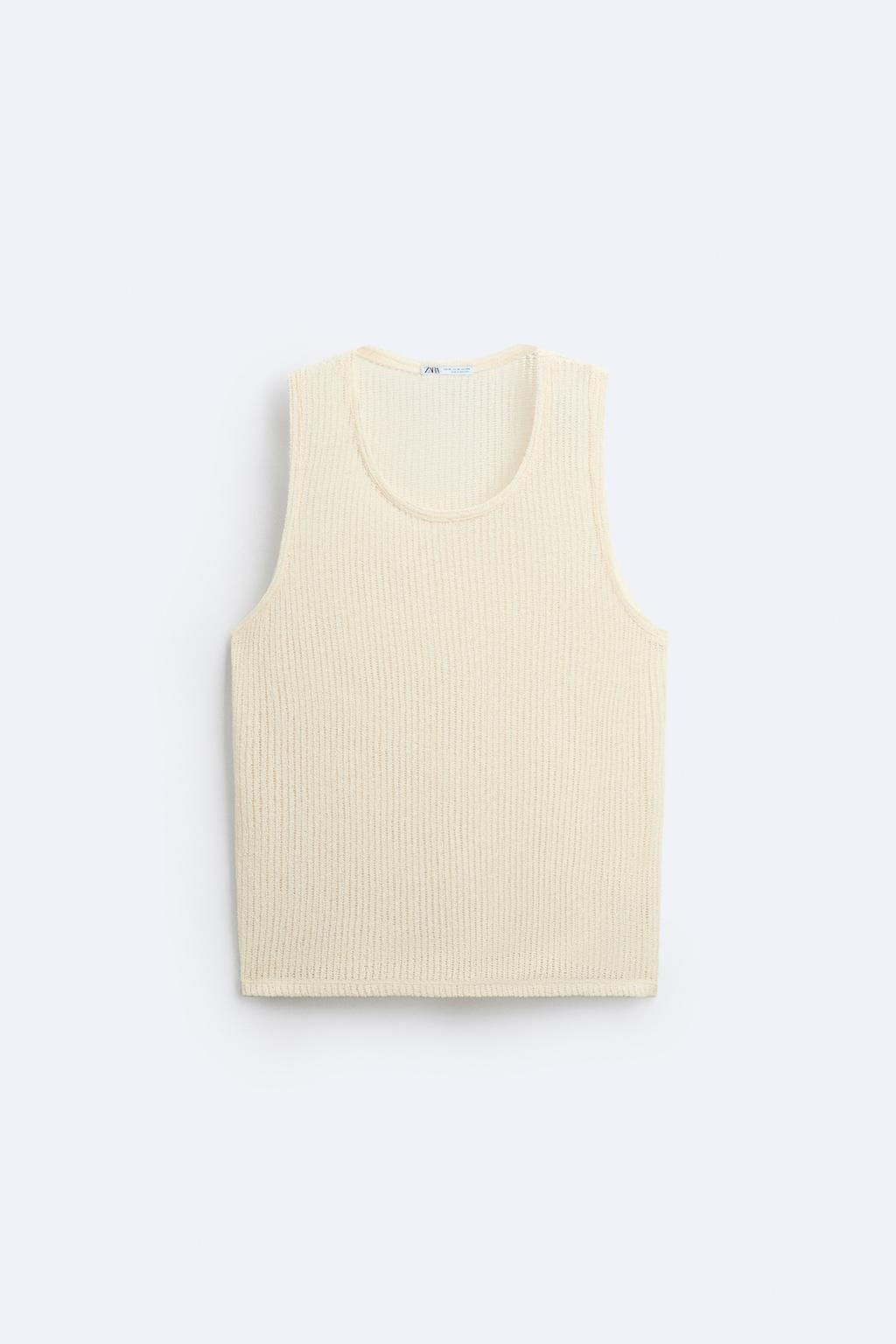 TEXTURED OPEN KNIT TOP - Zara фото 7