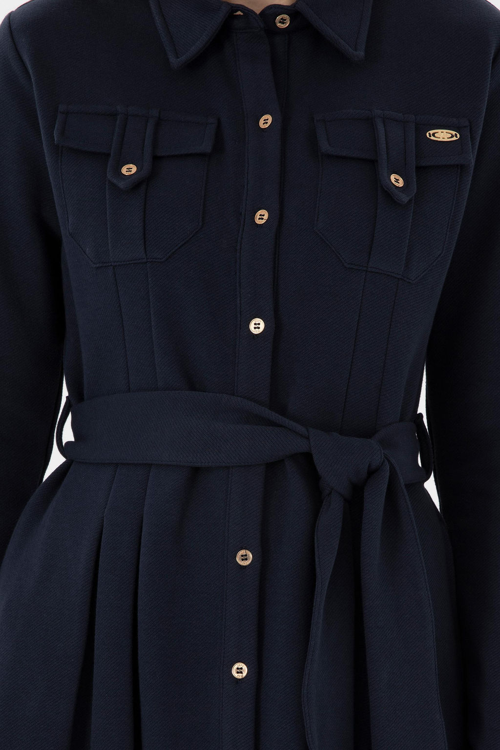 Женщина темно -синее вязаное платье Сурси - U.s. polo assn фото 5