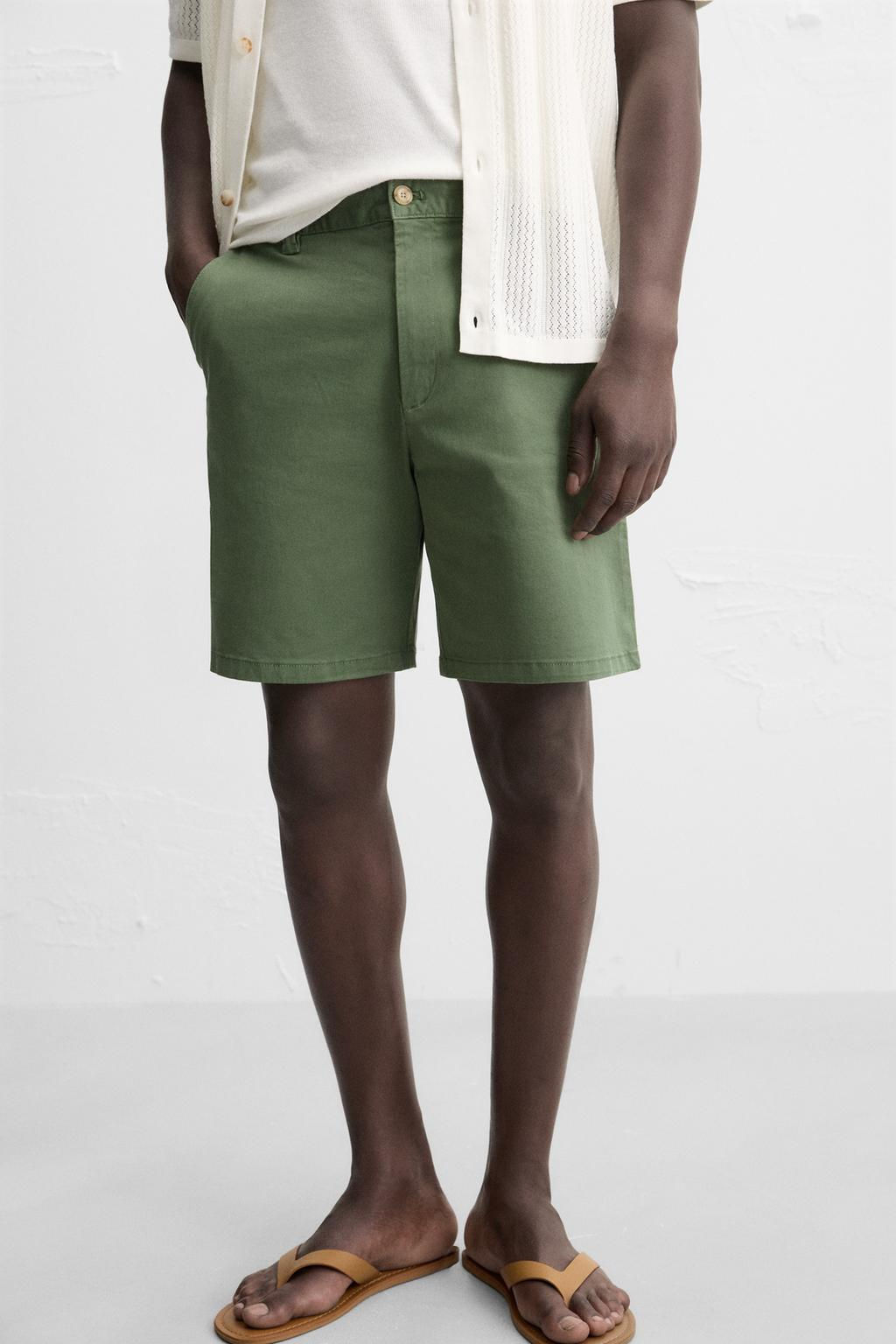 CHINO REGULAR FIT BERMUDA SHORTS - Zara фото 15