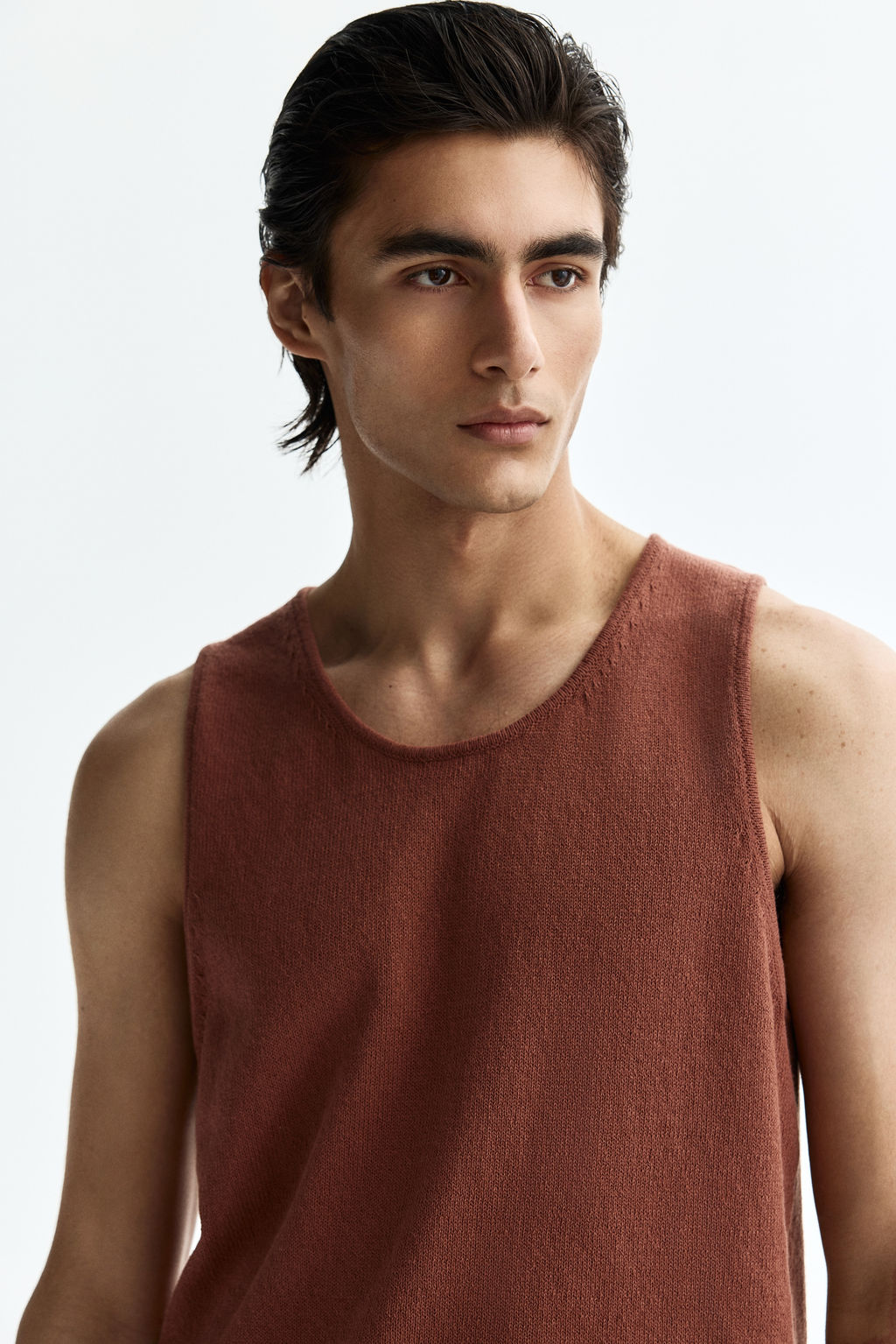 Camiseta sin mangas en punto Regular Fit - H&m фото 5