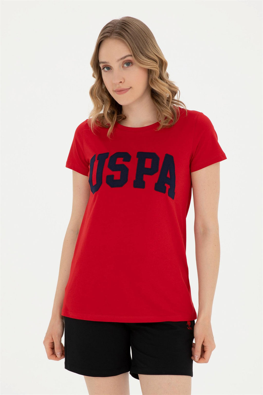 U. S. Polo Assn / Женская красная базовая футболка