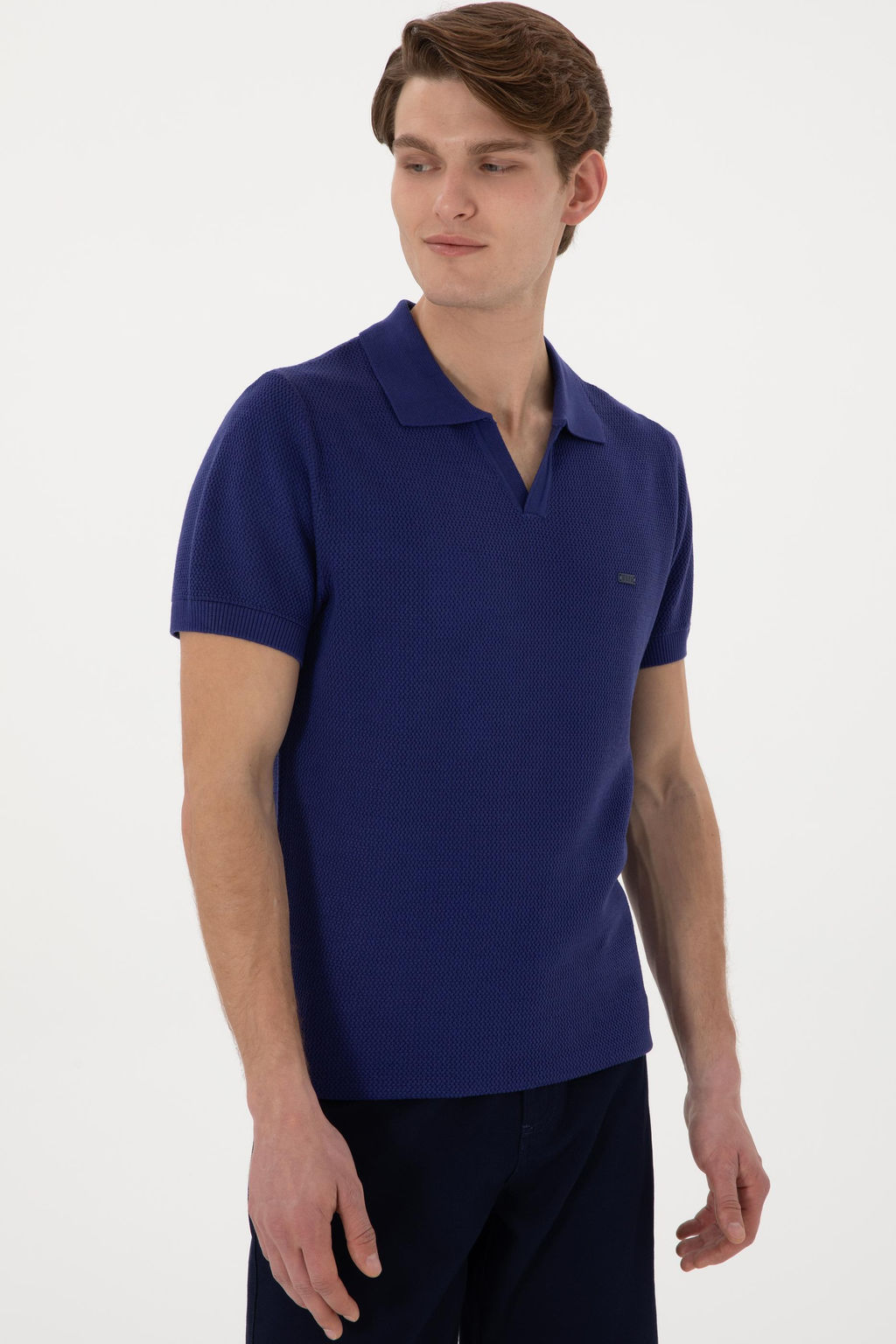 Erkek Slim Fit Polo Yaka A__k Lacivert Ti__rt - U.s. polo assn фото 10