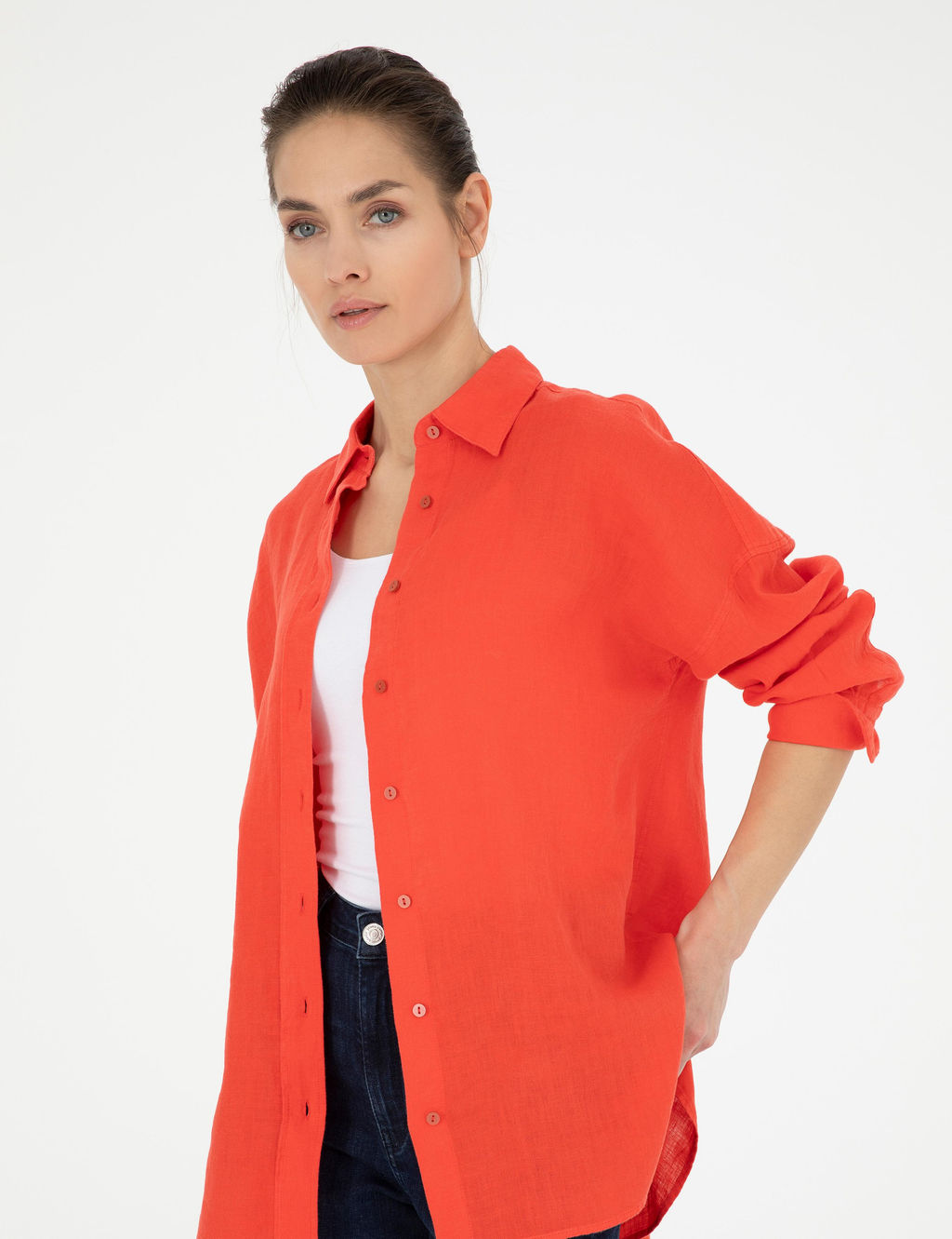 Nar _i_e_i Oversize Keten G_mlek