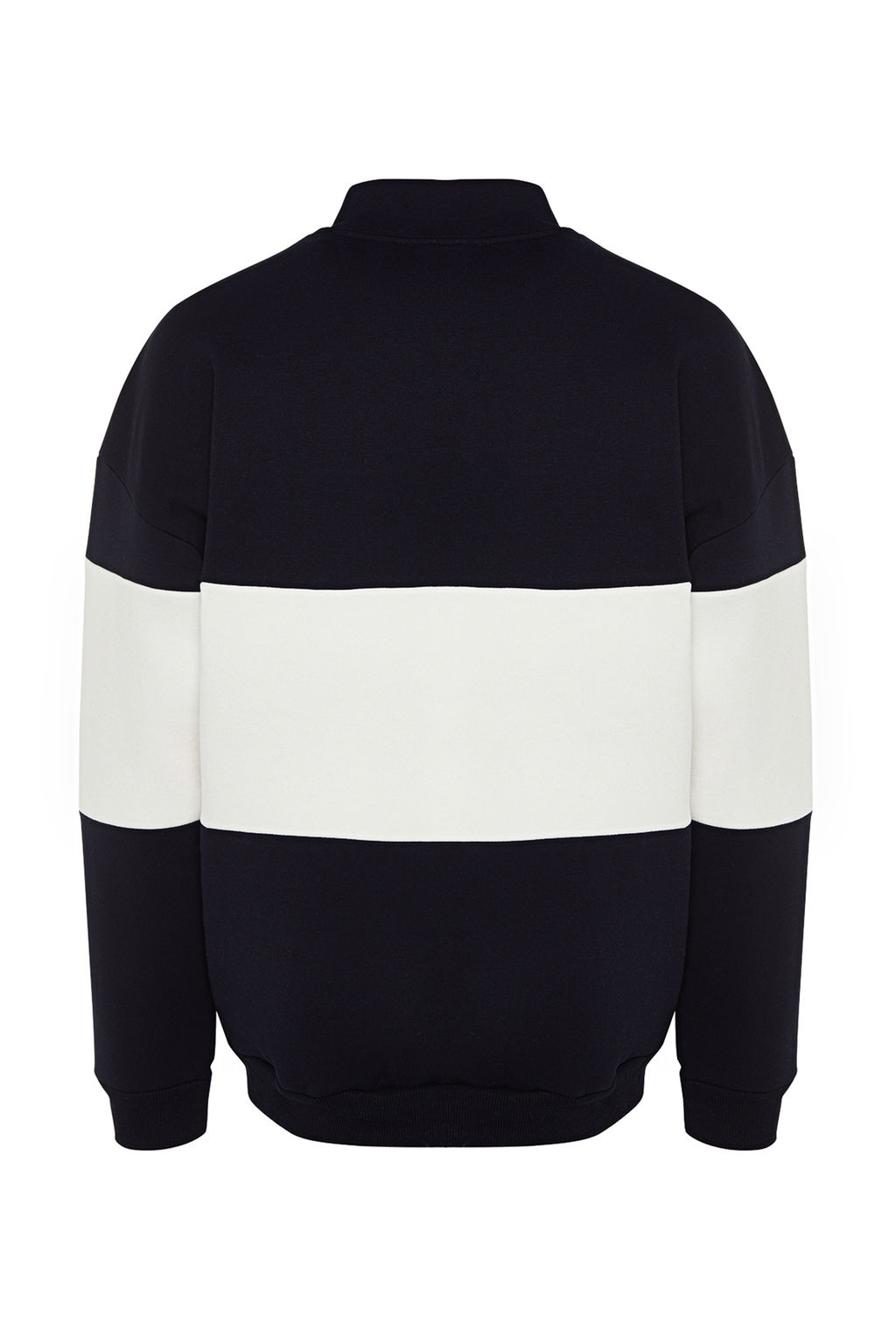TRENDYOL MAN Siyah Oversize/Genis Kesim C?tc?tl? Renk Ici Polar Pamuklu Sweatshirt TMNAW24SW00160 - Trendyolmilla фото 8