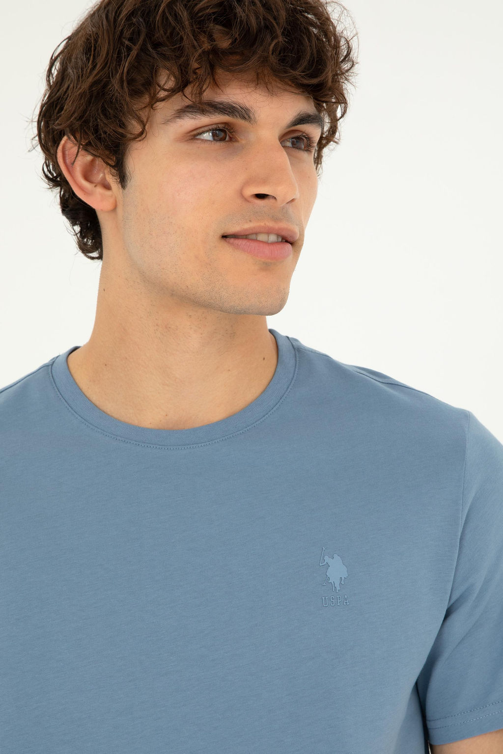 Мужская базовая футболка цвета индиго - U.s. polo assn фото 2