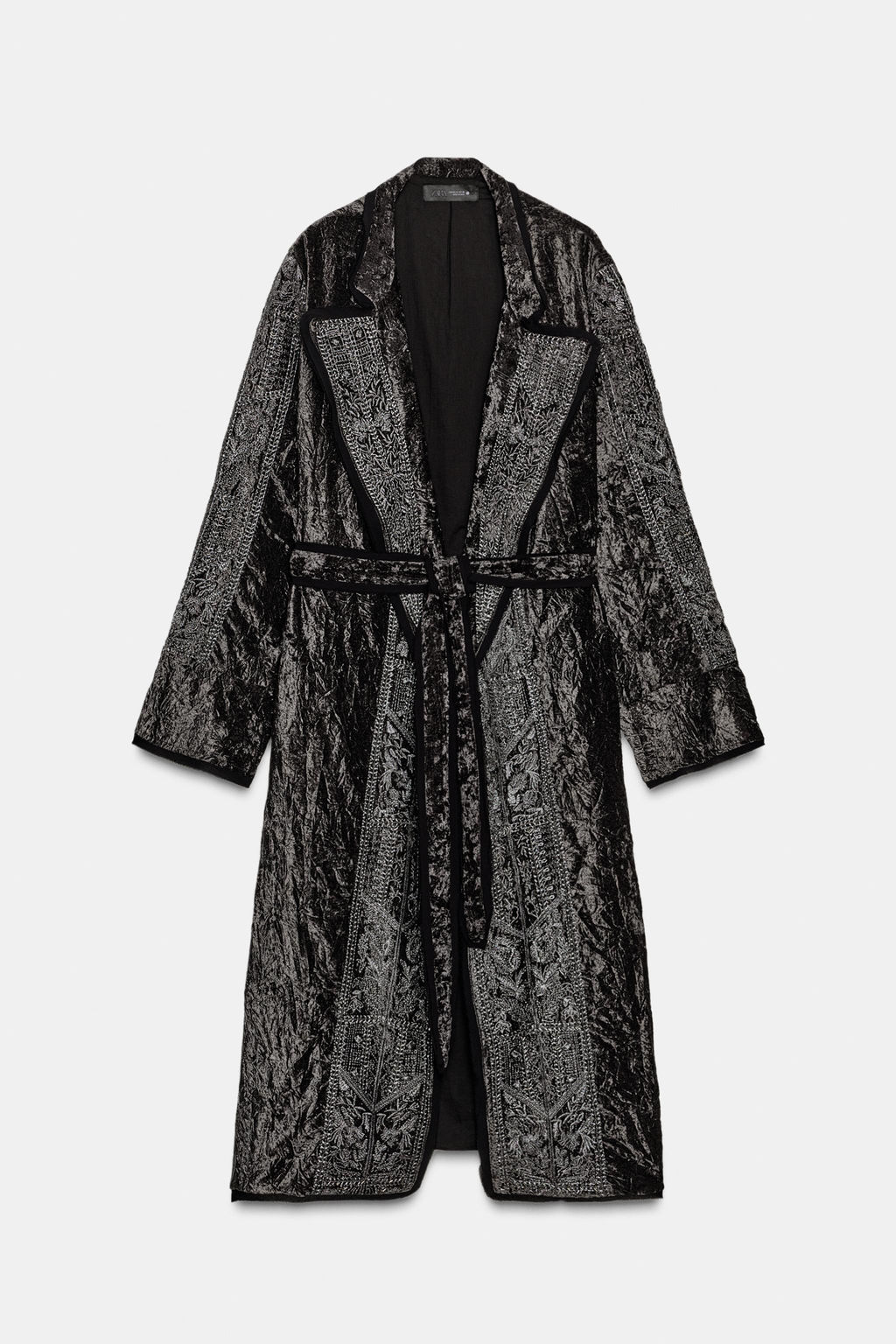 ZW COLLECTION LIMITED EDITION EMBROIDERED VELVET KIMONO - Zara фото 6
