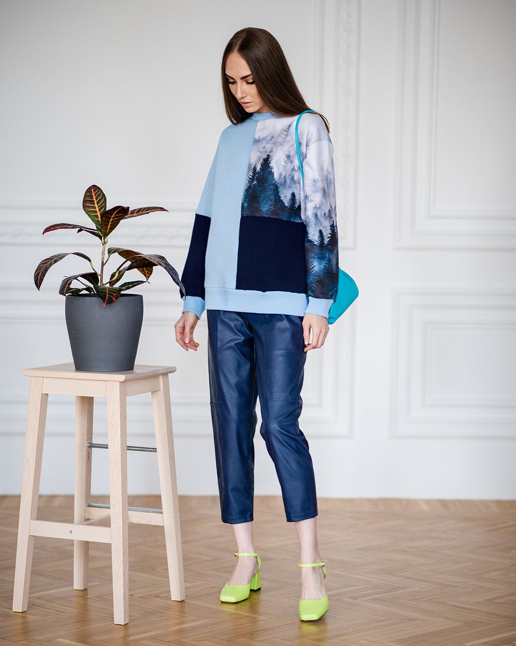 Свитшот с начёсом оверсайз ,, джемпер, футер,SAHAR art lab  фото 9