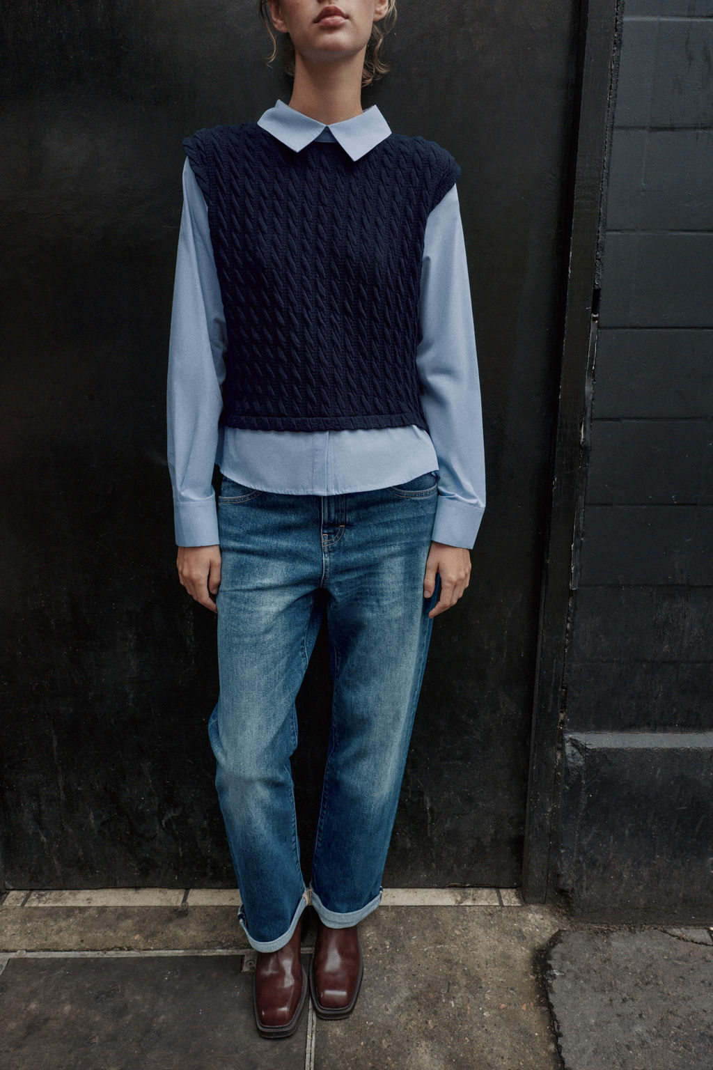 COMBINED POPLIN SHIRT - Zara фото 5