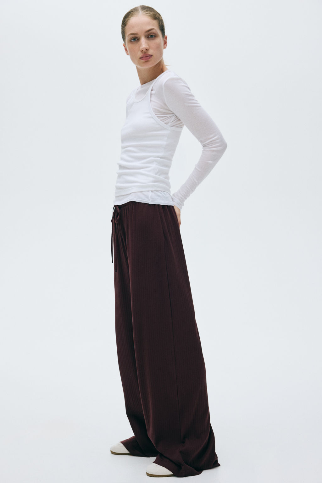 Pantal?n de canal? con cord?n de ajuste - H&m фото 13