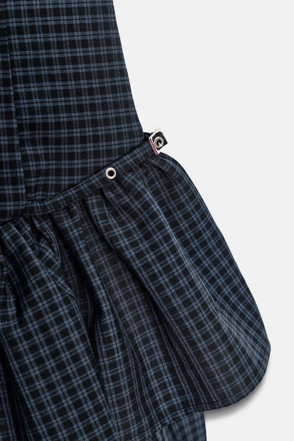 SHORT CHECKED DRESS WITH RUFFLES - Zara фото 9