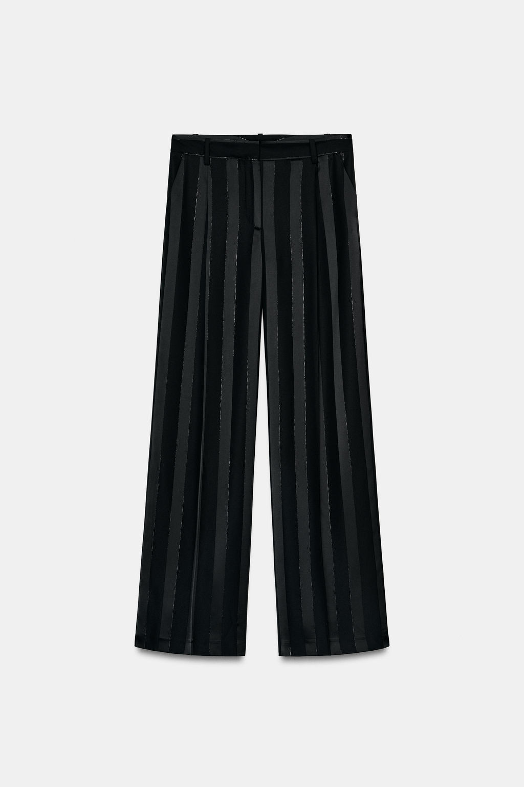 METALLIC THREAD STRIPED JACQUARD TROUSERS - Zara фото 5