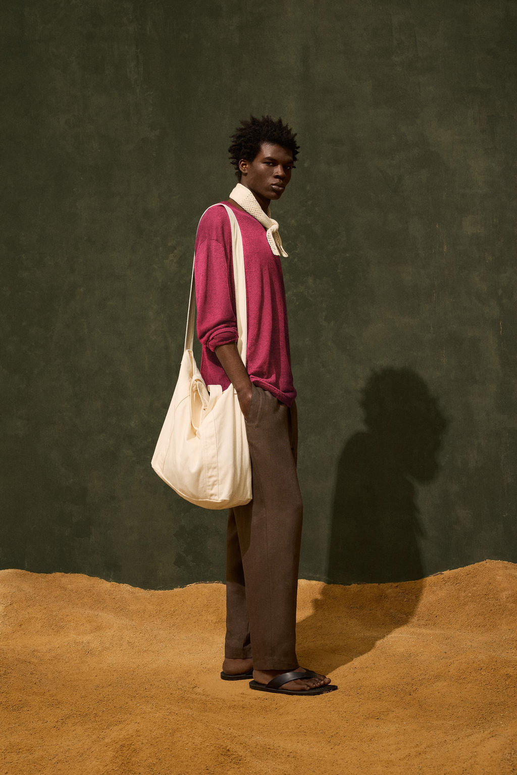 VISCOSE - LINEN T-SHIRT