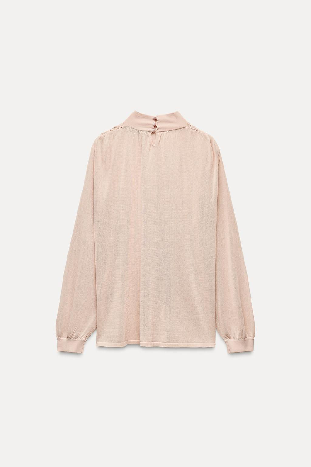 FINE KNIT MOCK TURTLENECK SWEATER - Zara фото 6