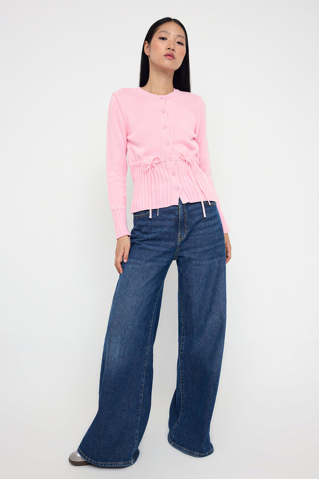 Pembe Bel Buzgulu Fitted/Vucudu Saran Triko H?rka TWOAW26HI00004 - Trendyolmilla фото 2