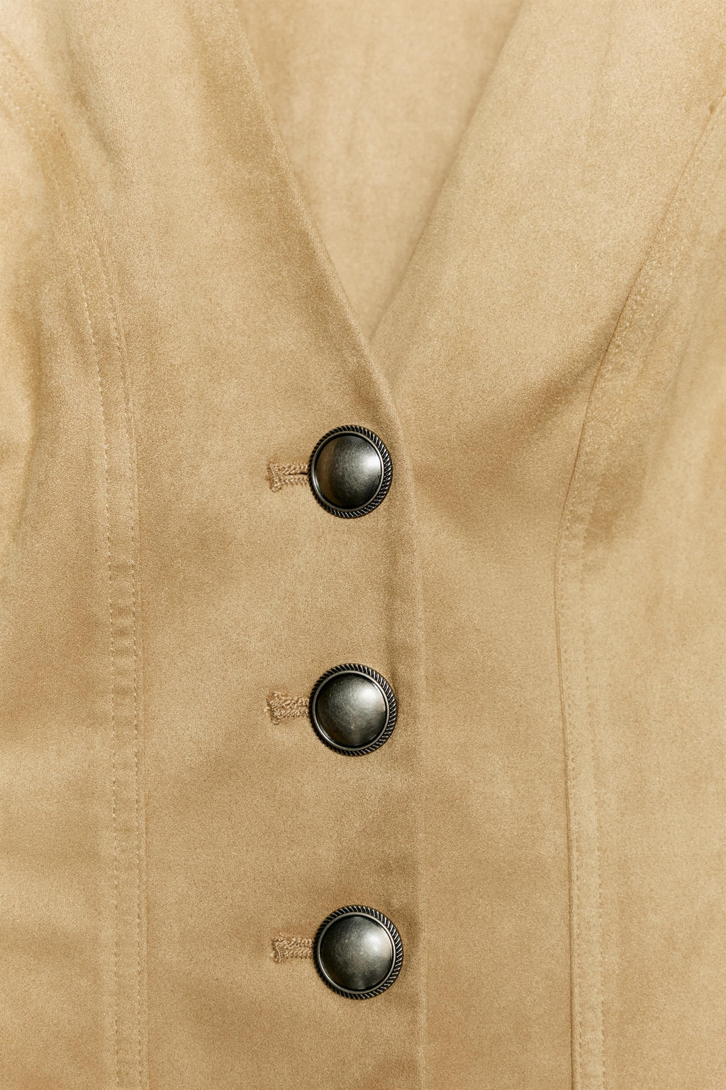CHALECO EFECTO ANTE BOTONES / Mantequilla - Zara фото 3