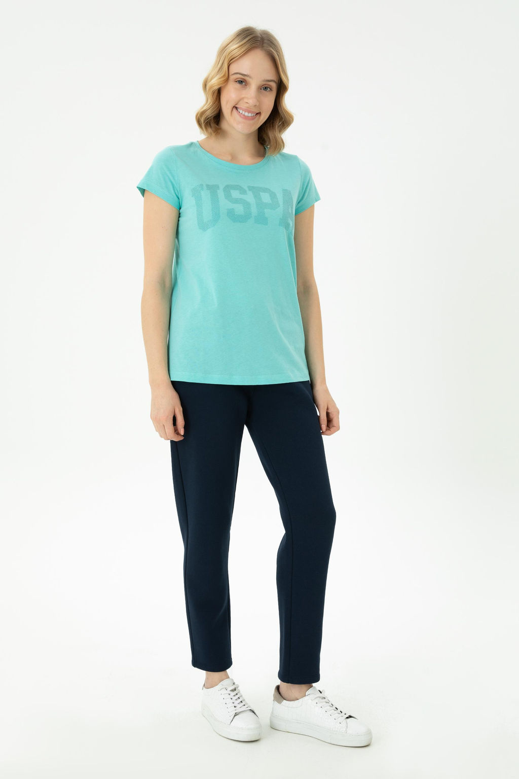 Женская мятная базовая футболка - U.s. polo assn фото 11