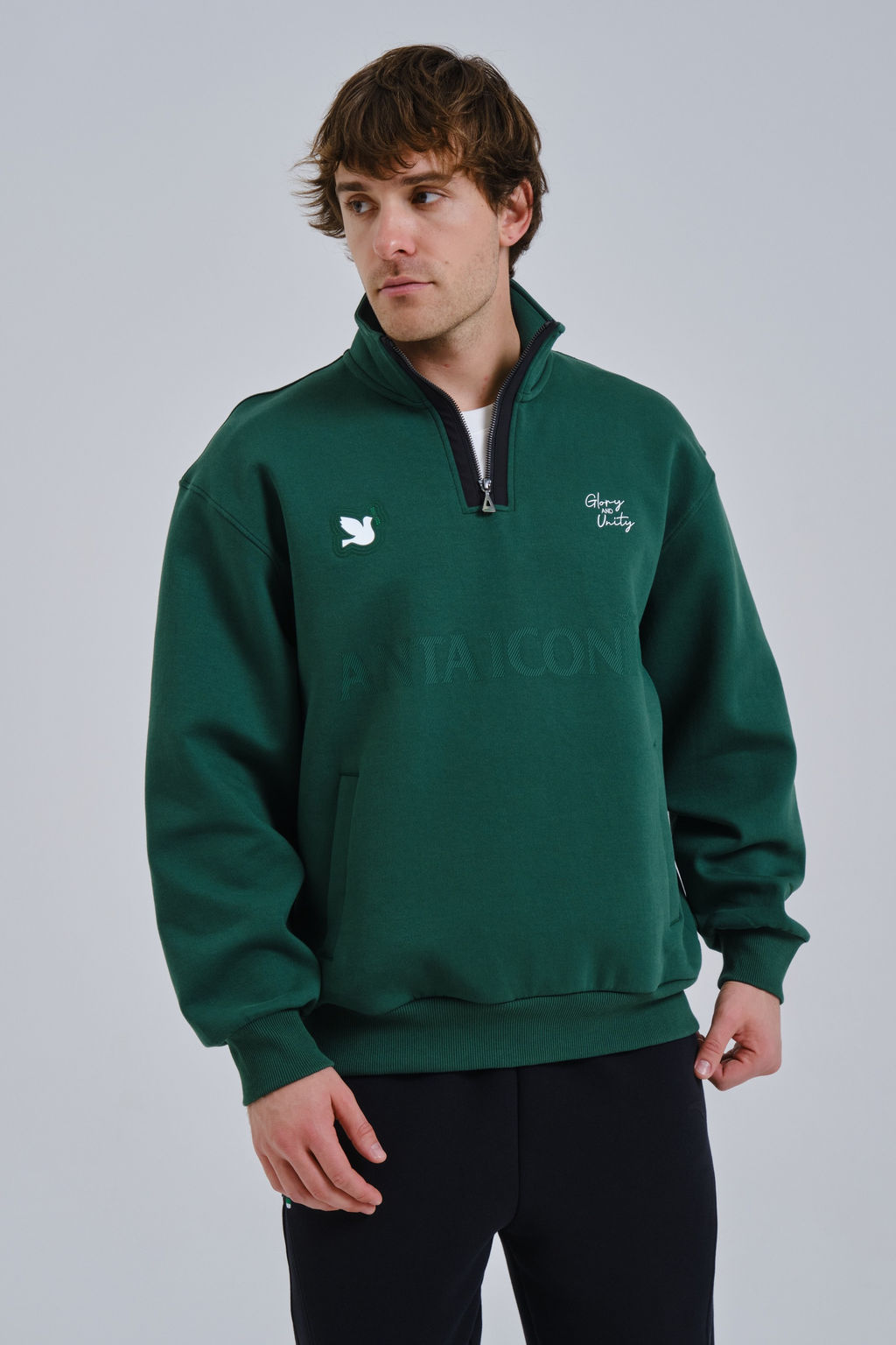 Свитшот Зеленый ICONIC Sweatshirt - Anta фото 6