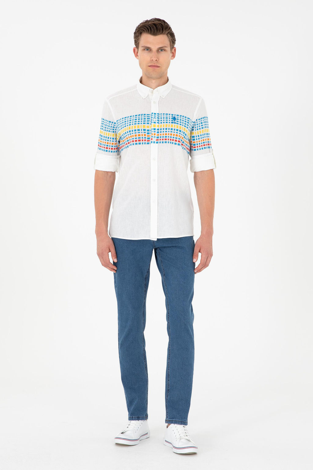 Мужская рубашка Saks с длинным рукавом - U.s. polo assn фото 4