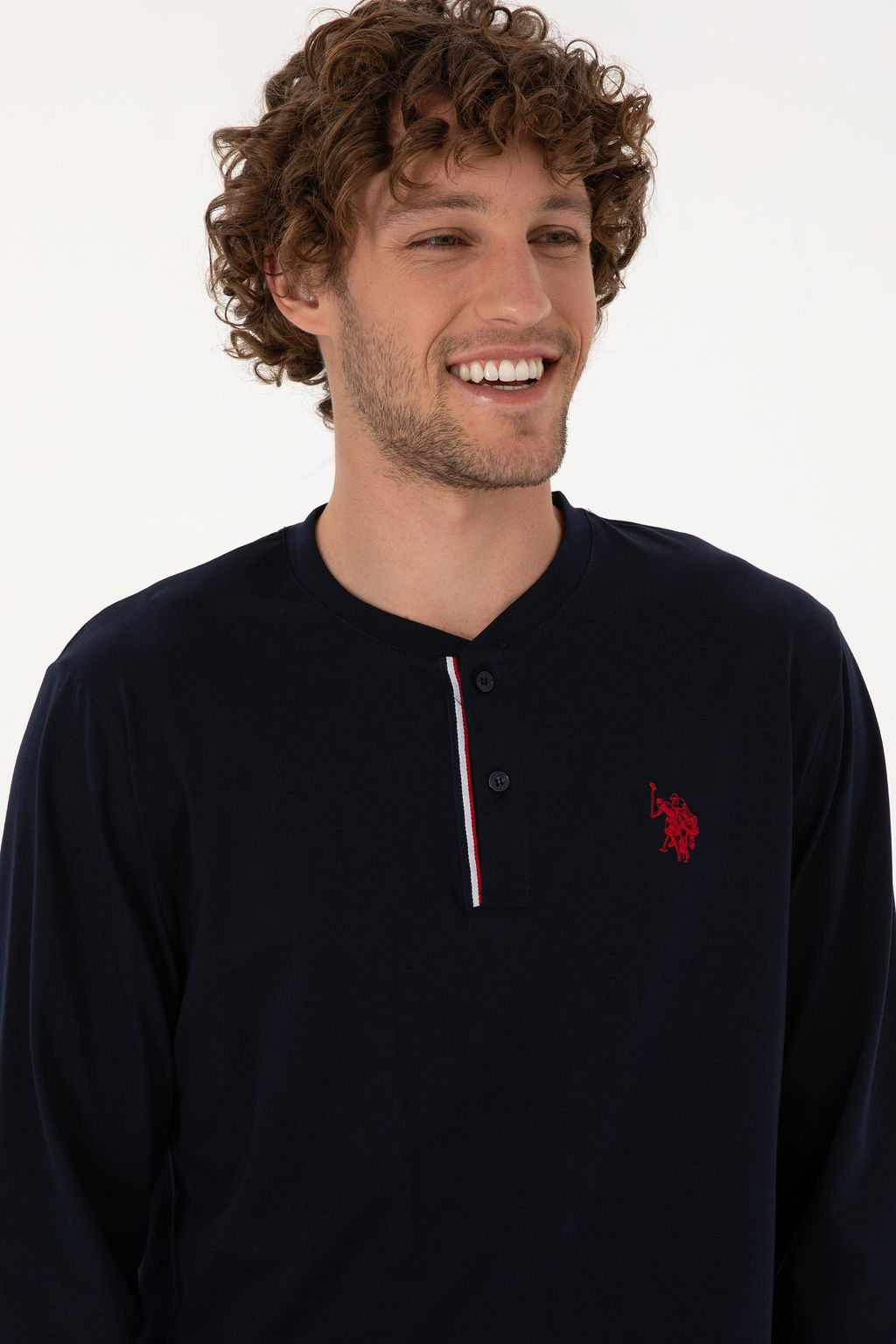 Erkek Lacivert Pijama Tak_m_ Sepette S_rpriz _ndirim - U.s. polo assn фото 2