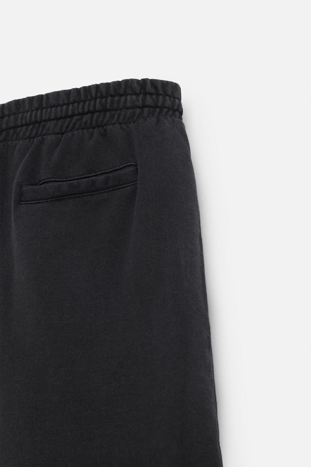 WASHED RELAXED FIT JOGGER BERMUDA SHORTS - Zara фото 9