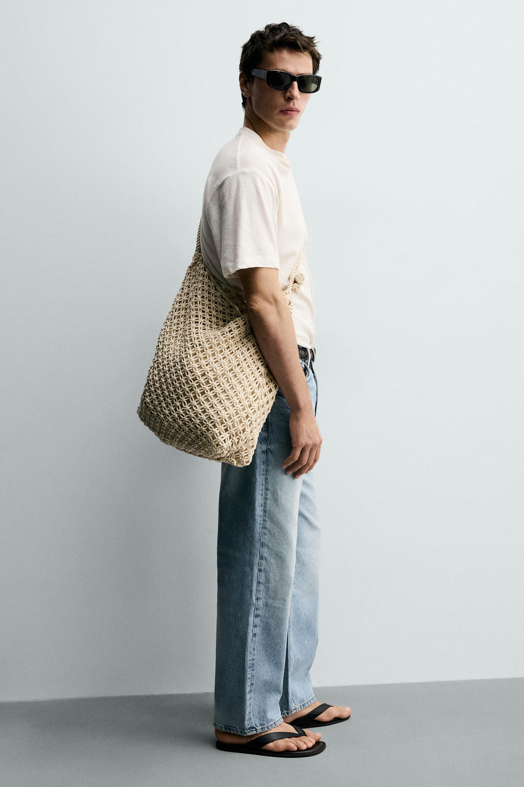 BOLSO DE HOMBRO MACRAM? / Marr?n Arena - Zara фото 2