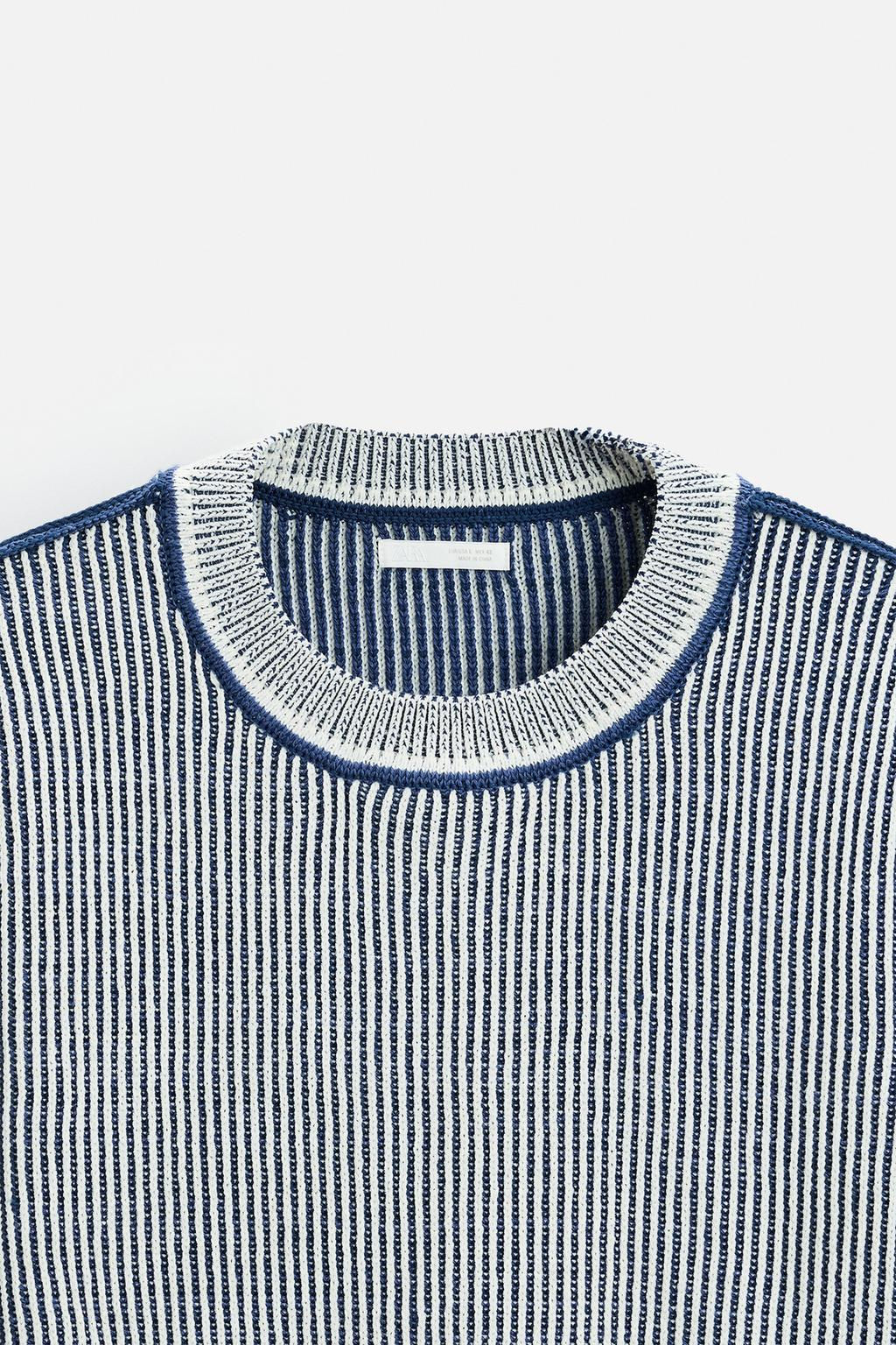 CONTRASTING RIBBED SWEATER - Zara фото 8