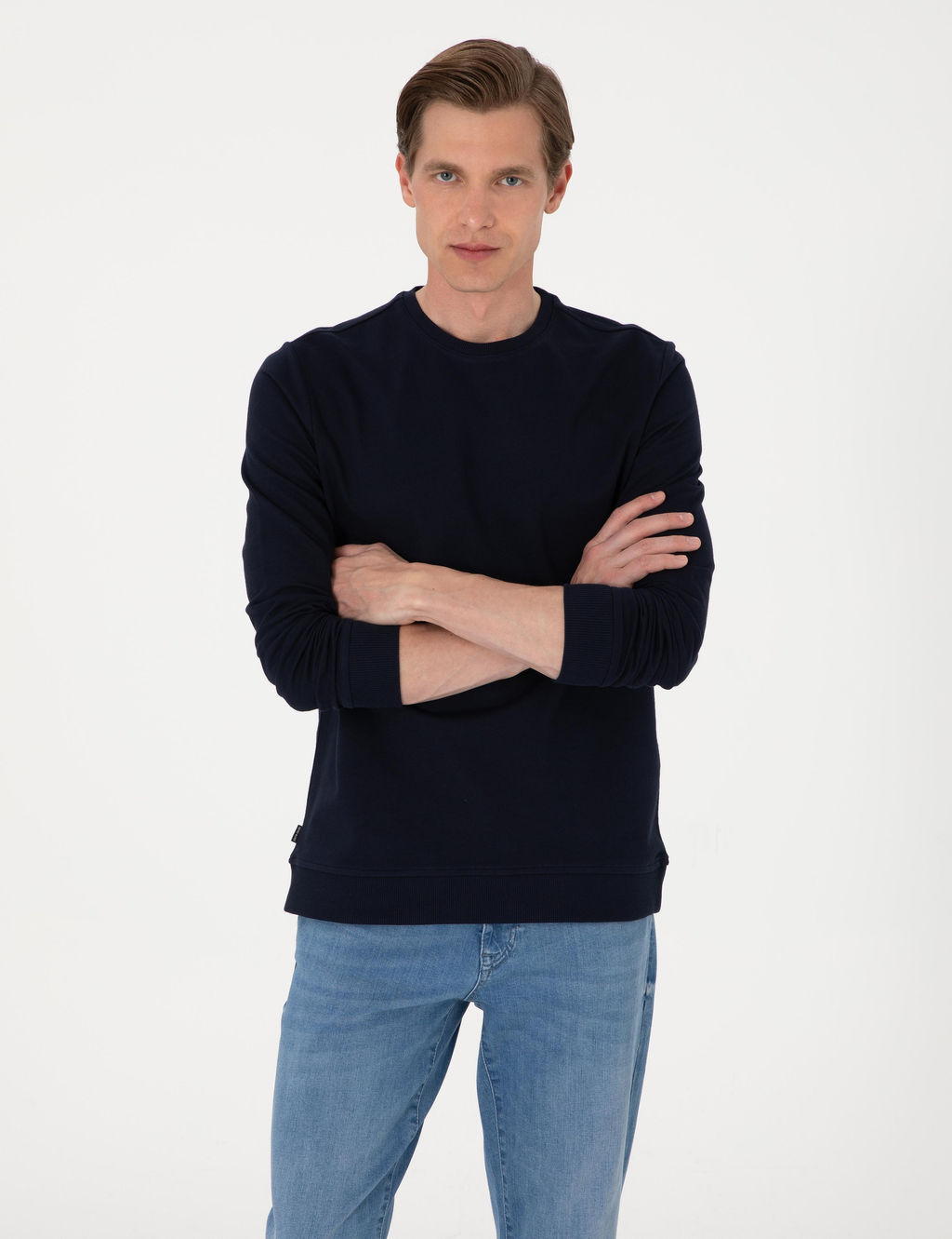 Lacivert 2 _plik Regular Fit Bisiklet Yaka Basic Sweatshirt - Pierre cardin фото 3