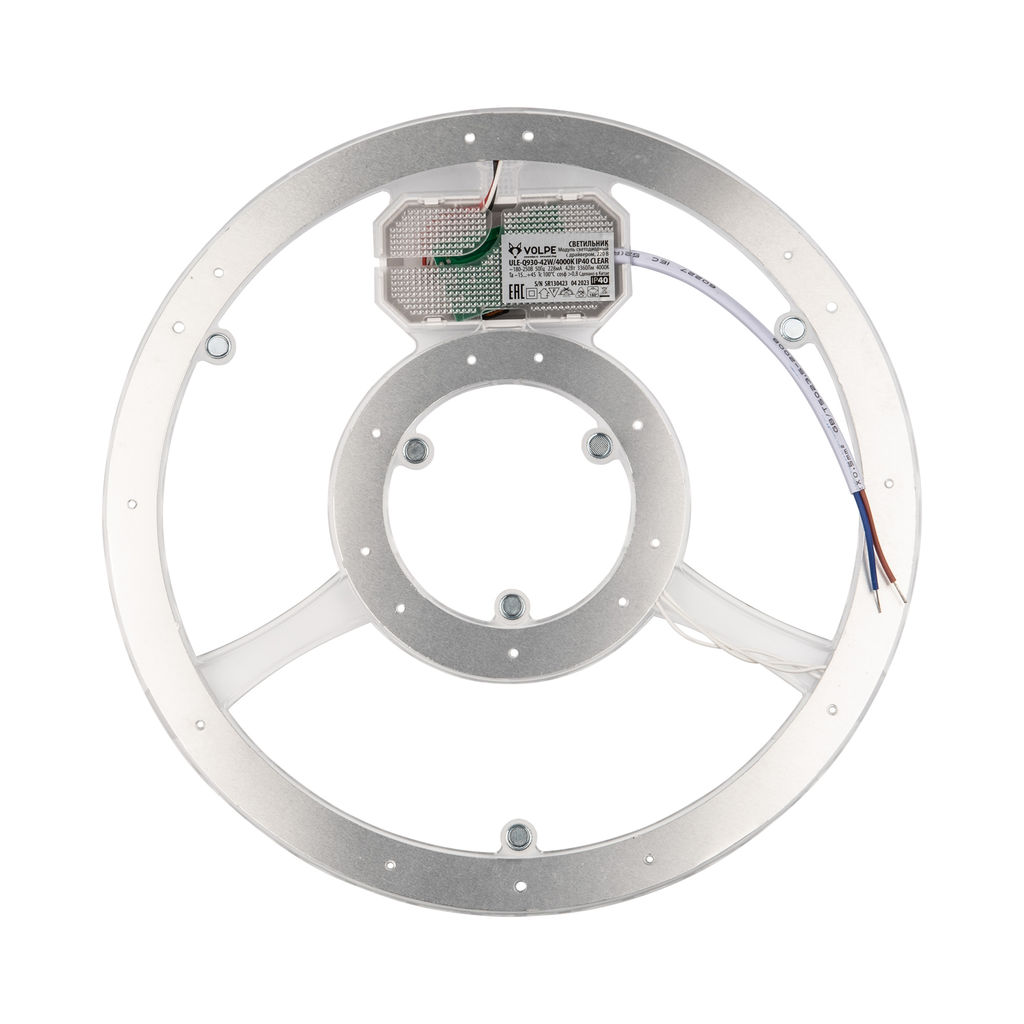 ULE-Q930-42W/4000K IP40 CLEAR Светильник-модуль светодиодный с драйвером, 220В, диаметр 265мм. Белый свет (4000K). Угол 180градусов. TM Volpe