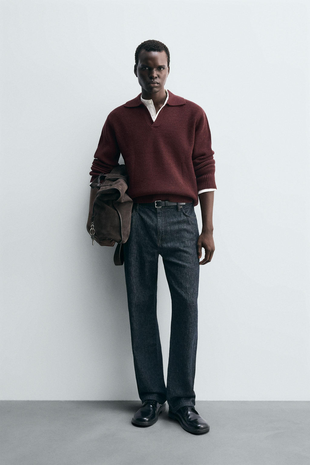 PURL KNIT POLO SHIRT
